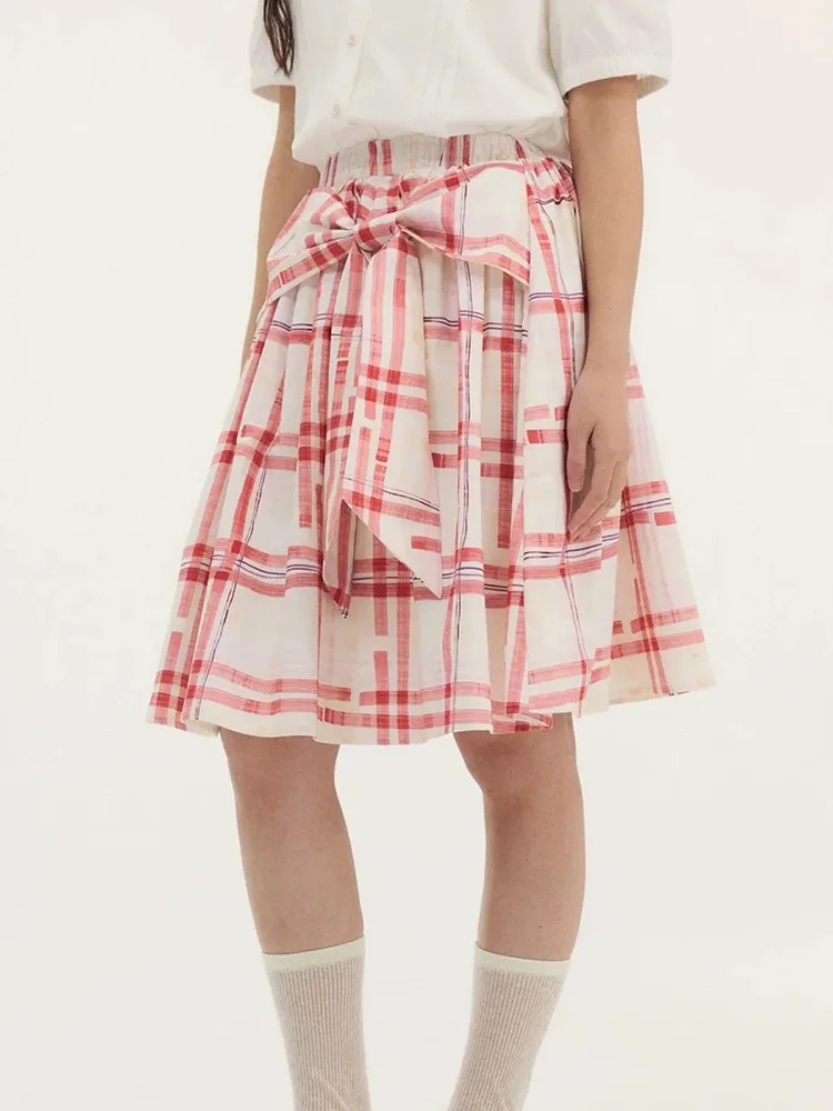Preppy Style Bow Plaid Skirt Women High Waist Sweet Cute Midi Skirts Fashion Loose Female Spring Summer Kawaii A Line Skirt New
Preppy Style Bow Plaid Skirt Women High Waist Sweet Cute Midi Skirts Fashion Loose Female Spring Summer Kawaii A Line Skirt New