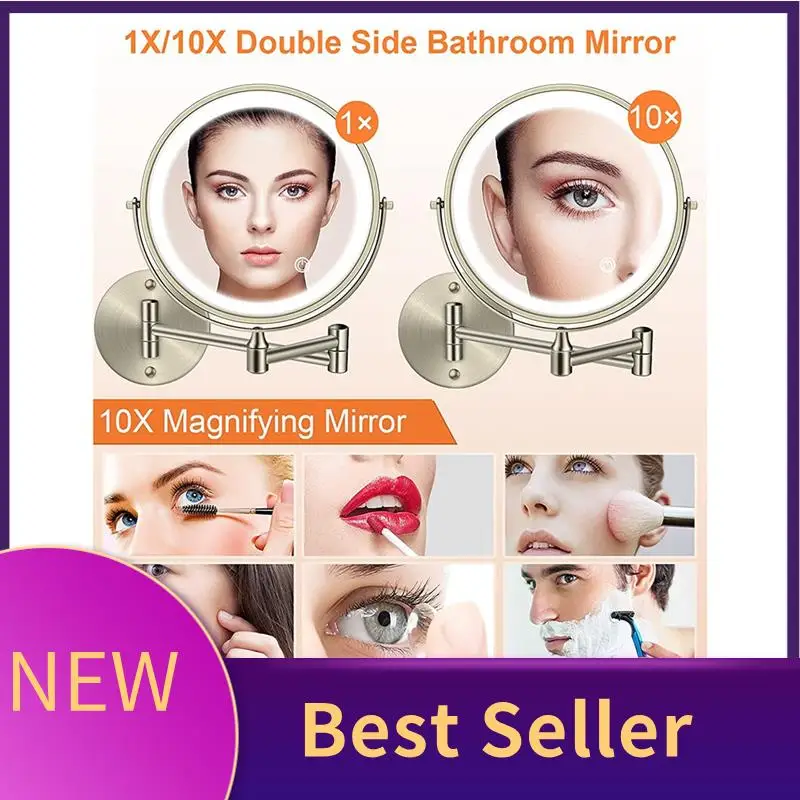 ABHI-8In Chargeable Wall Mounted Vanity/Bathroom Double Side Mirror 1X/10X Enlarge LED&3Color Temp Touch Screen 360° Rotat
ABHI-8In Chargeable Wall Mounted Vanity/Bathroom Double Side Mirror 1X/10X Enlarge LED&3Color Temp Touch Screen 360° Rotat