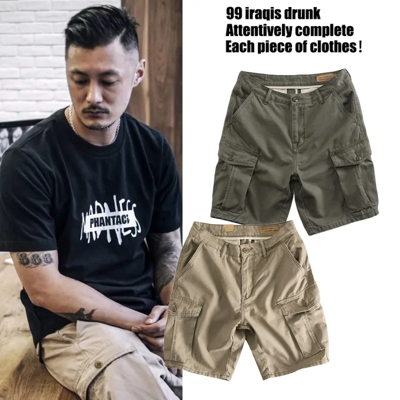 American Retro Workwear orts Men's Summer Loose Casual Multi-ket Outerwear Five-Quarter Pants Youth Vitali Sle
American Retro Workwear orts Men's Summer Loose Casual Multi-ket Outerwear Five-Quarter Pants Youth Vitali Sle