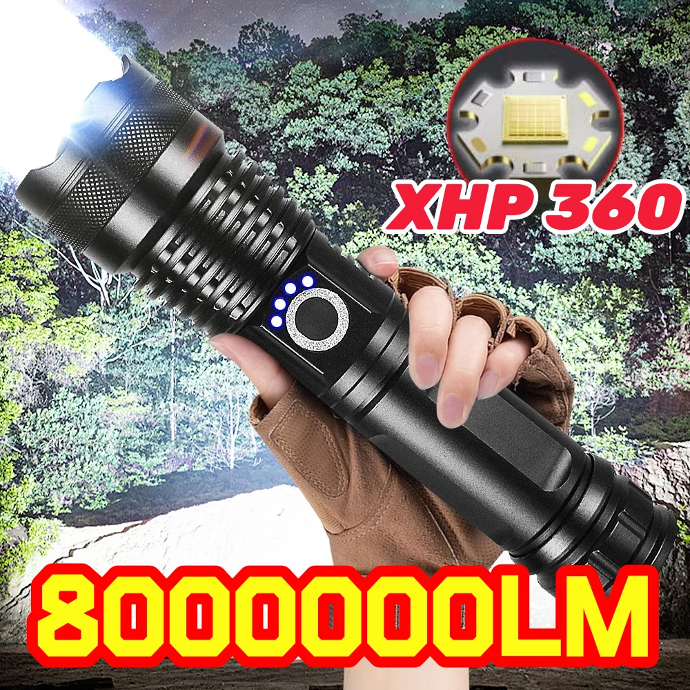 8000000LM Супер мощный фонарик перезаряжаемый XHP360 светодиодный фонарик с зумом большого радиуса действия для кемпинга, уличный рабочий свет для рыбалки
8000000LM Супер мощный фонарик перезаряжаемый XHP360 светодиодный фонарик с зумом большого радиуса действия для кемпинга, уличный рабочий свет для рыбалки