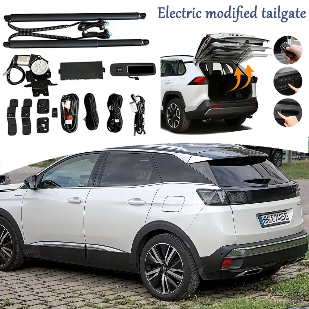 Подходит для Peugeot 3008 P84 2017-2023, модернизированный комплект задней двери, модифицированный багажник, электрическая система подъемной двери, поддержка ног, пульт дистанционного управления
Подходит для Peugeot 3008 P84 2017-2023, модернизированный комплект задней двери, модифицированный багажник, электрическая система подъемной двери, поддержка ног, пульт дистанционного управления