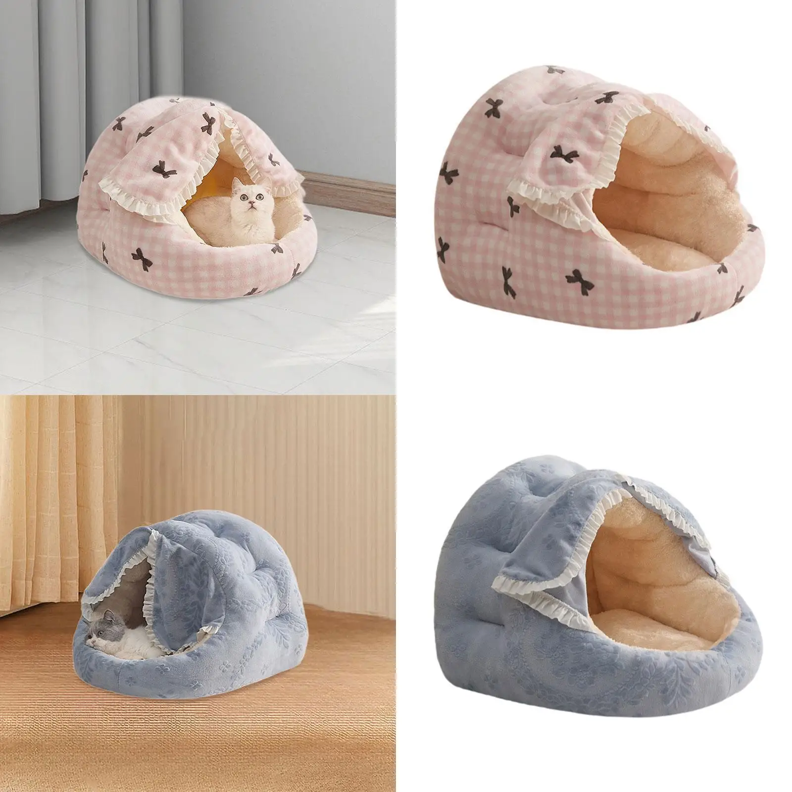 Hooded Cat Bed Cave Covered Cat Bed Self Warming Comfortable Cat Pod Cat Nest Hooded Plush Cave for Indoor Rabbit
Hooded Cat Bed Cave Covered Cat Bed Self Warming Comfortable Cat Pod Cat Nest Hooded Plush Cave for Indoor Rabbit
