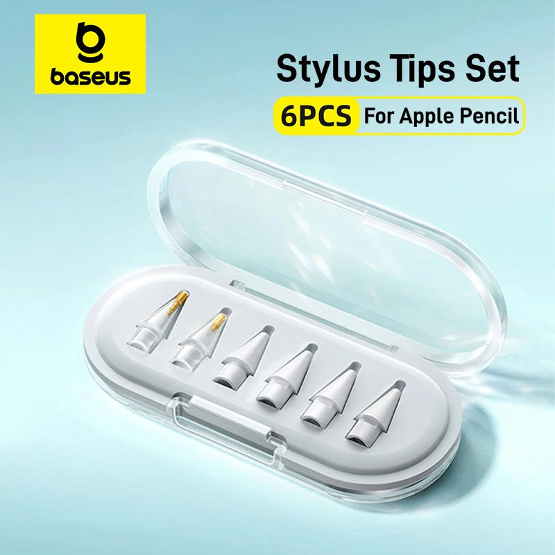 Baseus 6pcs Pencil Nib Tips for Apple Pencil Pro 2nd 1st Gen Replacement Stylus Pen Tip for iPad Pen Nibs With Storage Case Set
Baseus 6pcs Pencil Nib Tips for Apple Pencil Pro 2nd 1st Gen Replacement Stylus Pen Tip for iPad Pen Nibs With Storage Case Set