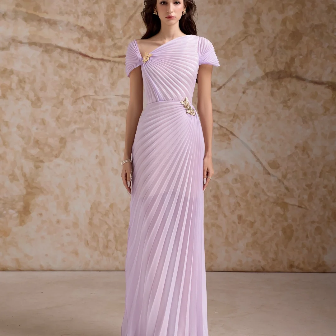 Customized Luxury Jersey Straight One Shoulder Sequined Evening Dresses Short Sleeves Sweep Train Special Occasion Gowns
Customized Luxury Jersey Straight One Shoulder Sequined Evening Dresses Short Sleeves Sweep Train Special Occasion Gowns