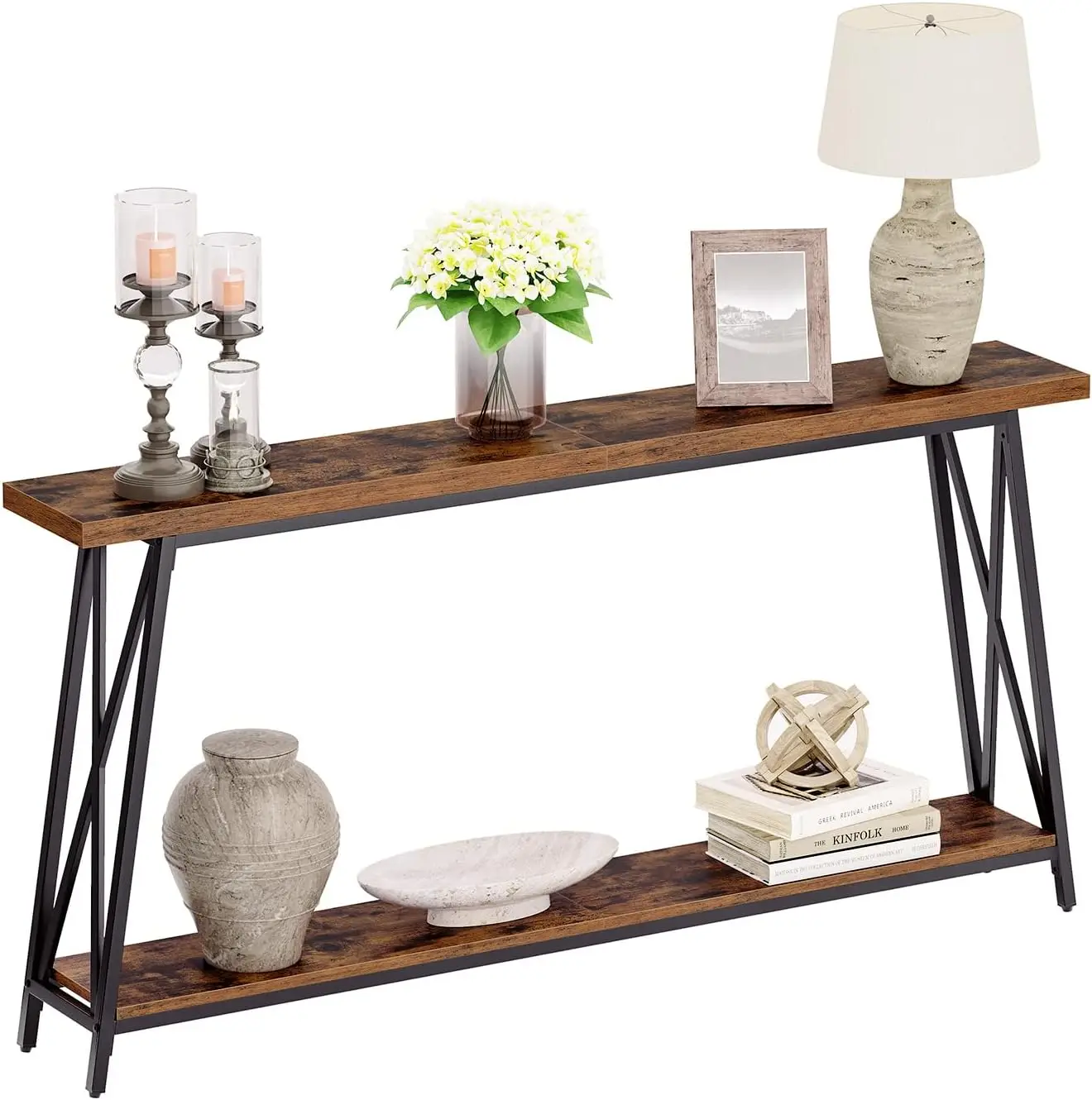 Console Table for Entryway, 63' Industrial Entryway Table, Extra Long Sofa Table Behind Couch, X
Console Table for Entryway, 63' Industrial Entryway Table, Extra Long Sofa Table Behind Couch, X