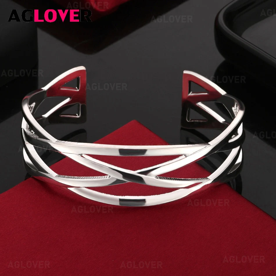 AGLOVER 925 Sterling Silver Hollow Diamond Bracelet Woman Charm Fashion Engagement Jewelry
AGLOVER 925 Sterling Silver Hollow Diamond Bracelet Woman Charm Fashion Engagement Jewelry