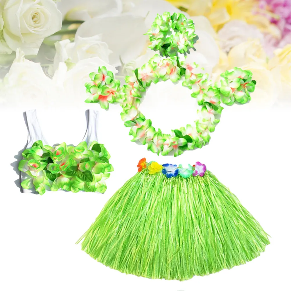 6Pcs Grass Skirt Set Hula Dance Costume Tropical Hawaiian Outfit with Colorful Flower Accessories for Party Celebration
6Pcs Grass Skirt Set Hula Dance Costume Tropical Hawaiian Outfit with Colorful Flower Accessories for Party Celebration