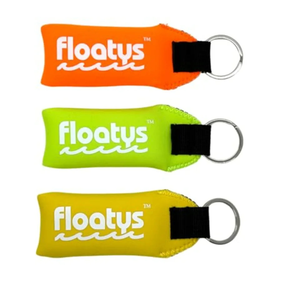Floating Keychain Neoprene Pocket Size Floats 3 Keys 3 Pack with High Visibility Orange, Green, Yellow For Paddleboarding, Boat
Floating Keychain Neoprene Pocket Size Floats 3 Keys 3 Pack with High Visibility Orange, Green, Yellow For Paddleboarding, Boat