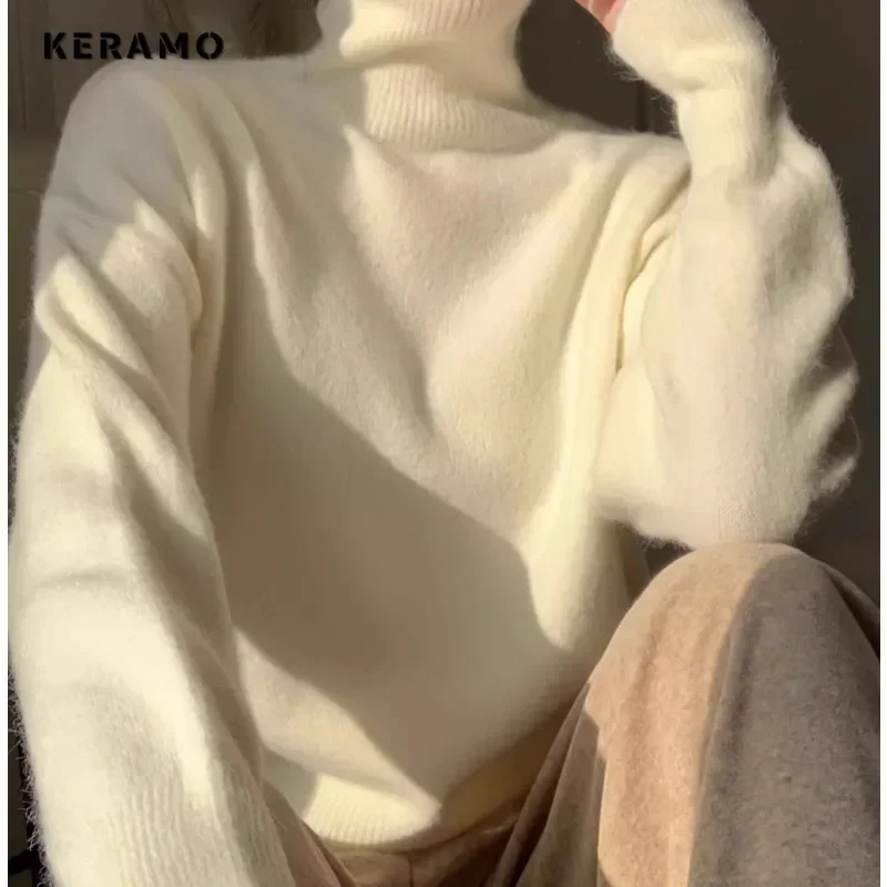 2024 England Style Casual Simple Solid Sweater Women Long Sleeve Loose Pullover Shirt Harajuku Cozy Turtleneck Knitted Top
2024 England Style Casual Simple Solid Sweater Women Long Sleeve Loose Pullover Shirt Harajuku Cozy Turtleneck Knitted Top