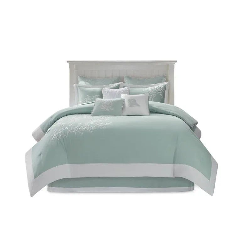 3 Piece Oversized Cotton Jacquard Comforter Set Aqua Twin(1 Comforter+1 Bed Skirt+1 Sham)
3 Piece Oversized Cotton Jacquard Comforter Set Aqua Twin(1 Comforter+1 Bed Skirt+1 Sham)