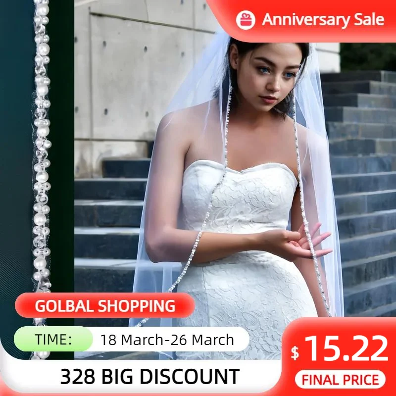 MZA64 Beaded Edge Bridal Veils Wedding Veil Diamond Chain Beaded Bridal Hair Accessories 1 Tier Soft Fingertip Length Tulle
MZA64 Beaded Edge Bridal Veils Wedding Veil Diamond Chain Beaded Bridal Hair Accessories 1 Tier Soft Fingertip Length Tulle
