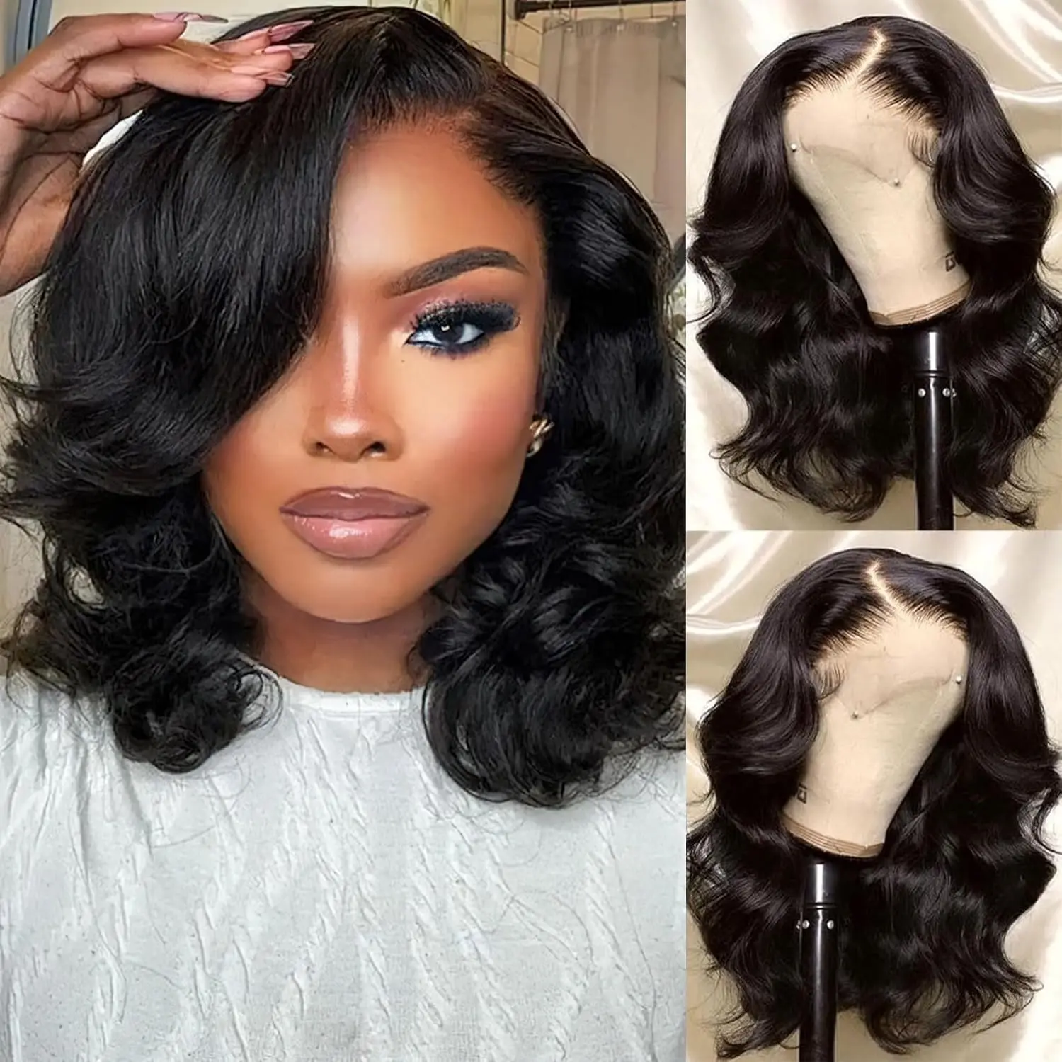 13x4 Body Wave Bob Lace Front Wigs Human Hair 180% Density for Women Brazilian Short Bob Wigs Natural Color with Baby Hair
13x4 Body Wave Bob Lace Front Wigs Human Hair 180% Density for Women Brazilian Short Bob Wigs Natural Color with Baby Hair
