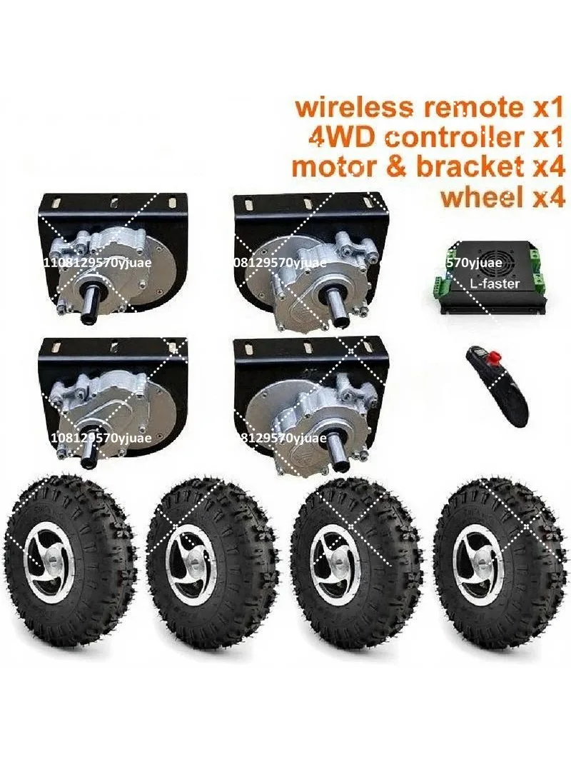 4WD 1000W Electric Quad Drive Kit 4.10-4 Off-Road Tires 10 Inch Wheel Cart with Safety
4WD 1000W Electric Quad Drive Kit 4.10-4 Off-Road Tires 10 Inch Wheel Cart with Safety