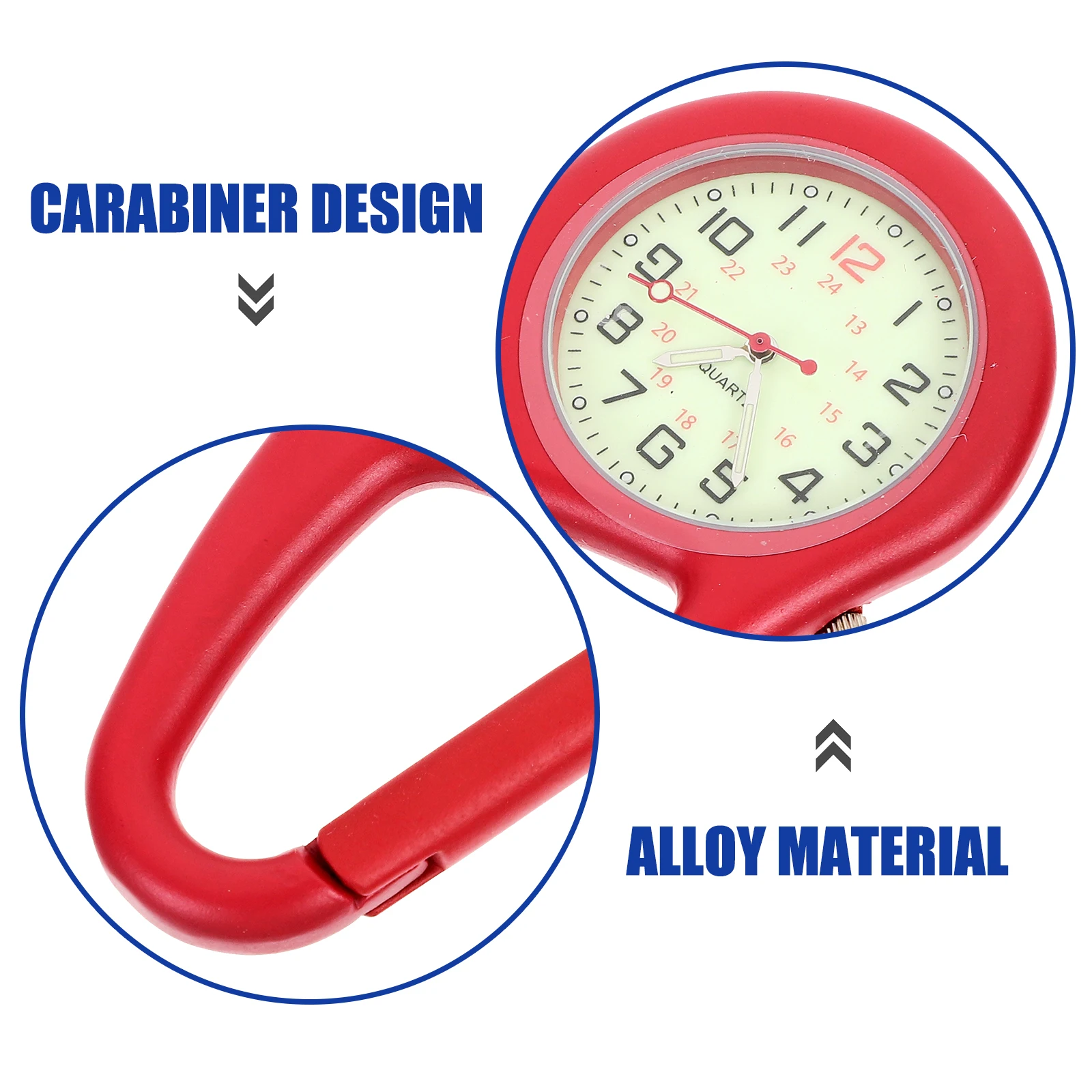 2pcs Alloy Carabiner Watch Clip-On Fluorescent Dial Durable Outdoor Mountaineering Sports Fluorescent Carabiner Watch Gift For
2pcs Alloy Carabiner Watch Clip-On Fluorescent Dial Durable Outdoor Mountaineering Sports Fluorescent Carabiner Watch Gift For