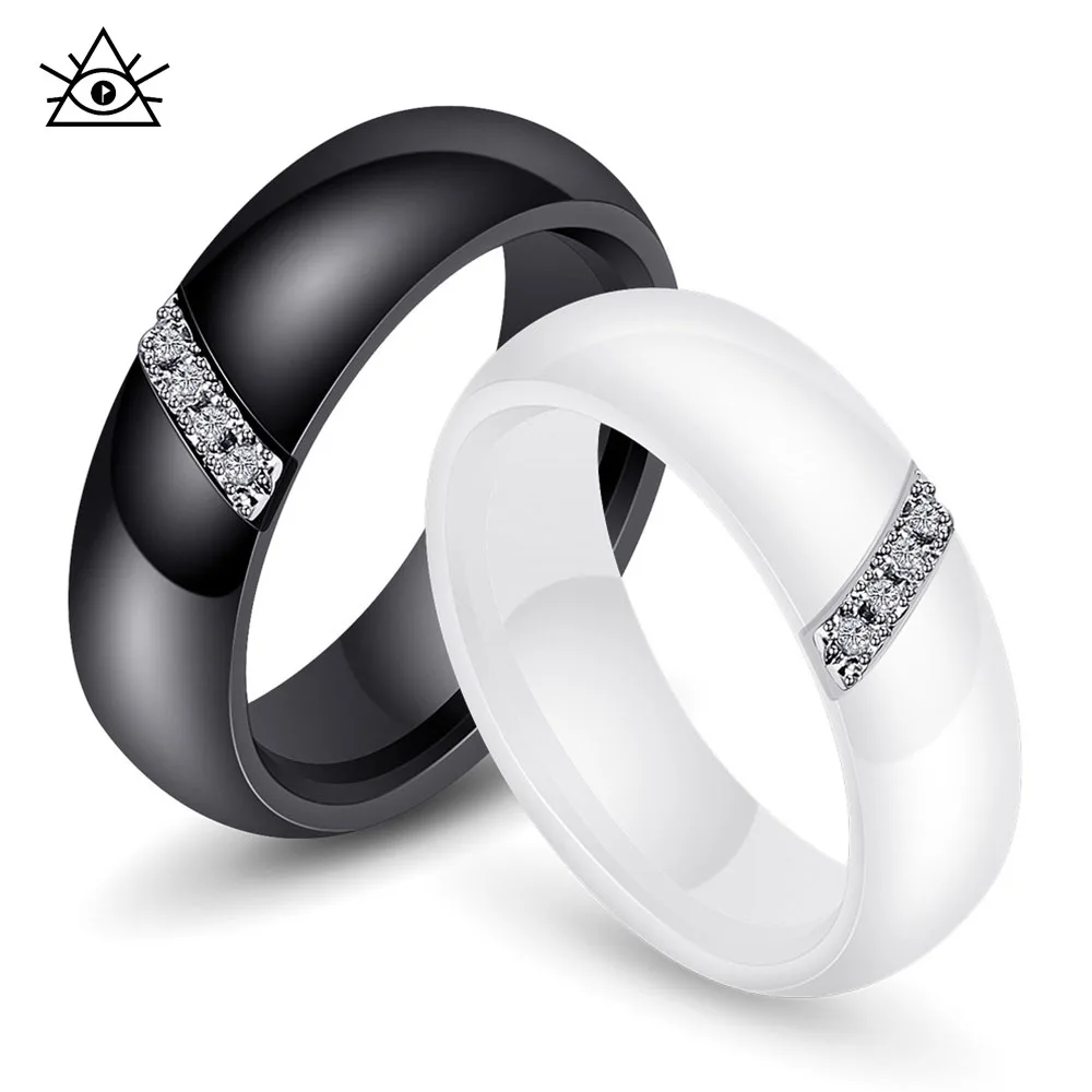 Simple Width 6MM Gold Stainless Steel Diamond Cut Black And White Ceramic Ring Couple Wholesale
Simple Width 6MM Gold Stainless Steel Diamond Cut Black And White Ceramic Ring Couple Wholesale