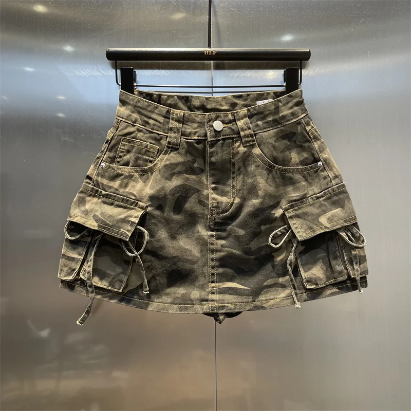 2025 Hip Hop Grunge Camouflage Cargo Skirt for Women Pockets Side Streetwear Bow A Line Wrap Hip Denim Mini Skirt Hot Girl Y2k
2025 Hip Hop Grunge Camouflage Cargo Skirt for Women Pockets Side Streetwear Bow A Line Wrap Hip Denim Mini Skirt Hot Girl Y2k