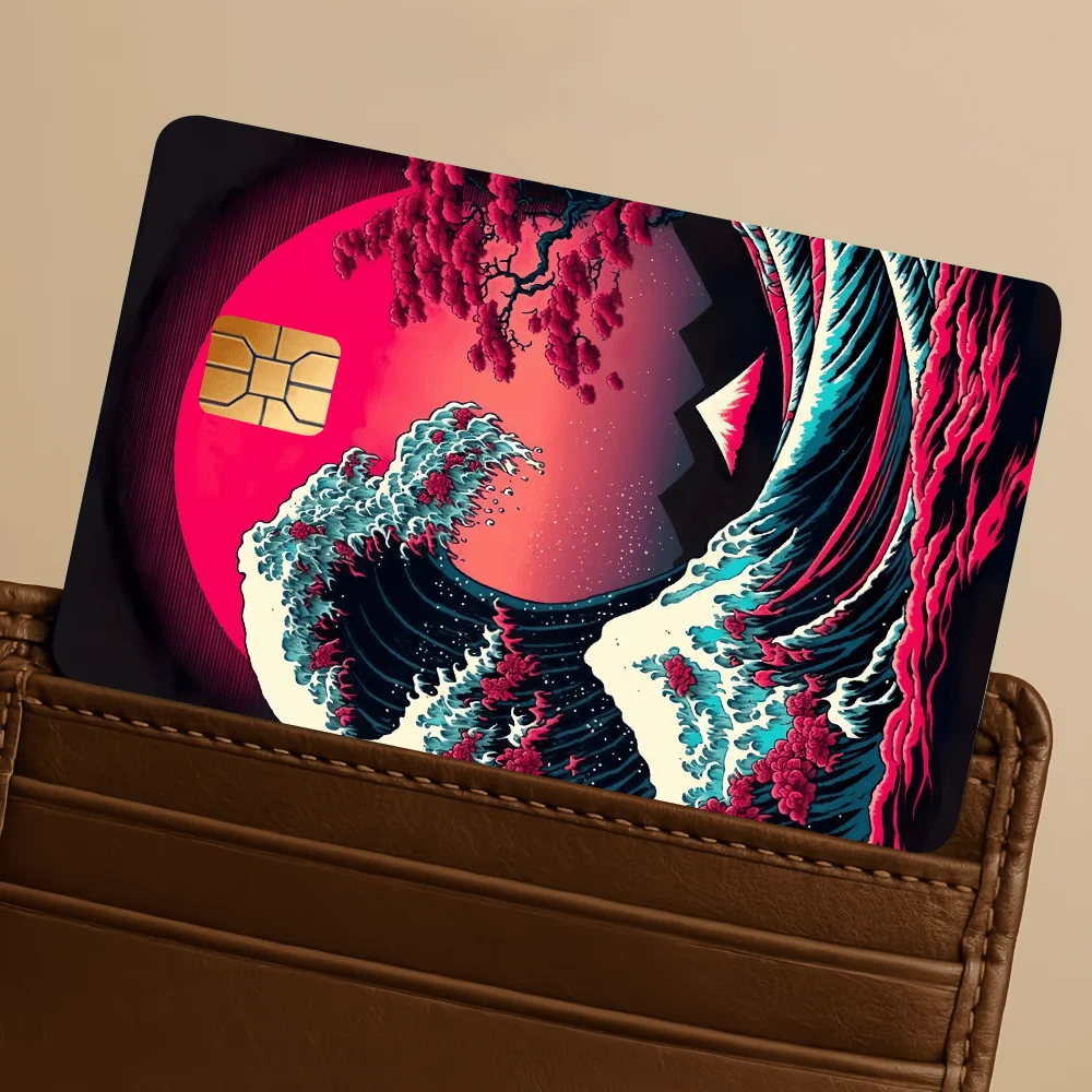 2Pcs Ukiyo-e Wave Cherry Blossom Card Skin Waterproof Scratch Resistant Bank Card Sticker
2Pcs Ukiyo-e Wave Cherry Blossom Card Skin Waterproof Scratch Resistant Bank Card Sticker