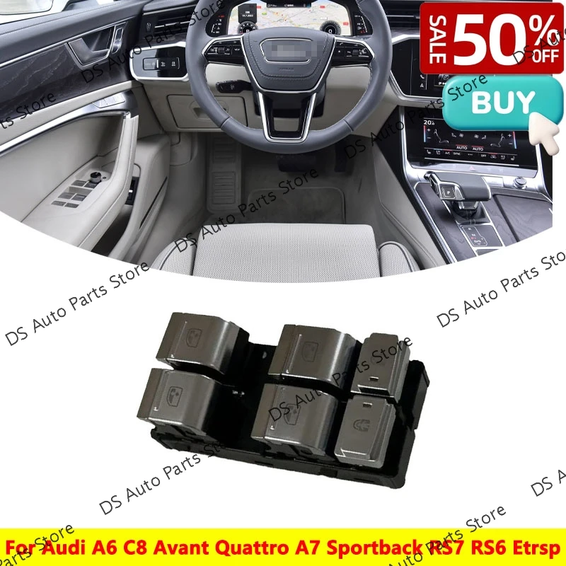 OEM:4K0959851C New Power Window Switch 1PC For Audi A6 C8 Avant Quattro A7 Sportback RS7 RS6 Etrsp
OEM:4K0959851C New Power Window Switch 1PC For Audi A6 C8 Avant Quattro A7 Sportback RS7 RS6 Etrsp