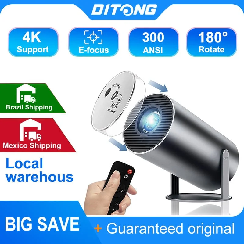 DITONG Hy300 Plus Projector 4K Android 1080P 1280*720P Full HD Home Theater Video Mini led Projector for movies Upgraded version
DITONG Hy300 Plus Projector 4K Android 1080P 1280*720P Full HD Home Theater Video Mini led Projector for movies Upgraded version