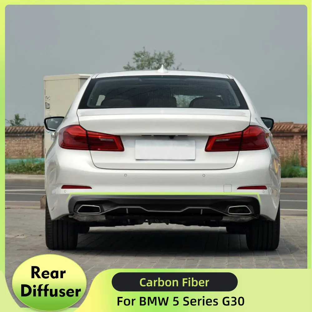 Carbon/FRP Rear Bumper Lip Diffuser Spoiler for BMW 5 Series G30 Standard Sedan 4 Door 530i 540i 2017-18 Dual Exhaust One Outlet
Carbon/FRP Rear Bumper Lip Diffuser Spoiler for BMW 5 Series G30 Standard Sedan 4 Door 530i 540i 2017-18 Dual Exhaust One Outlet