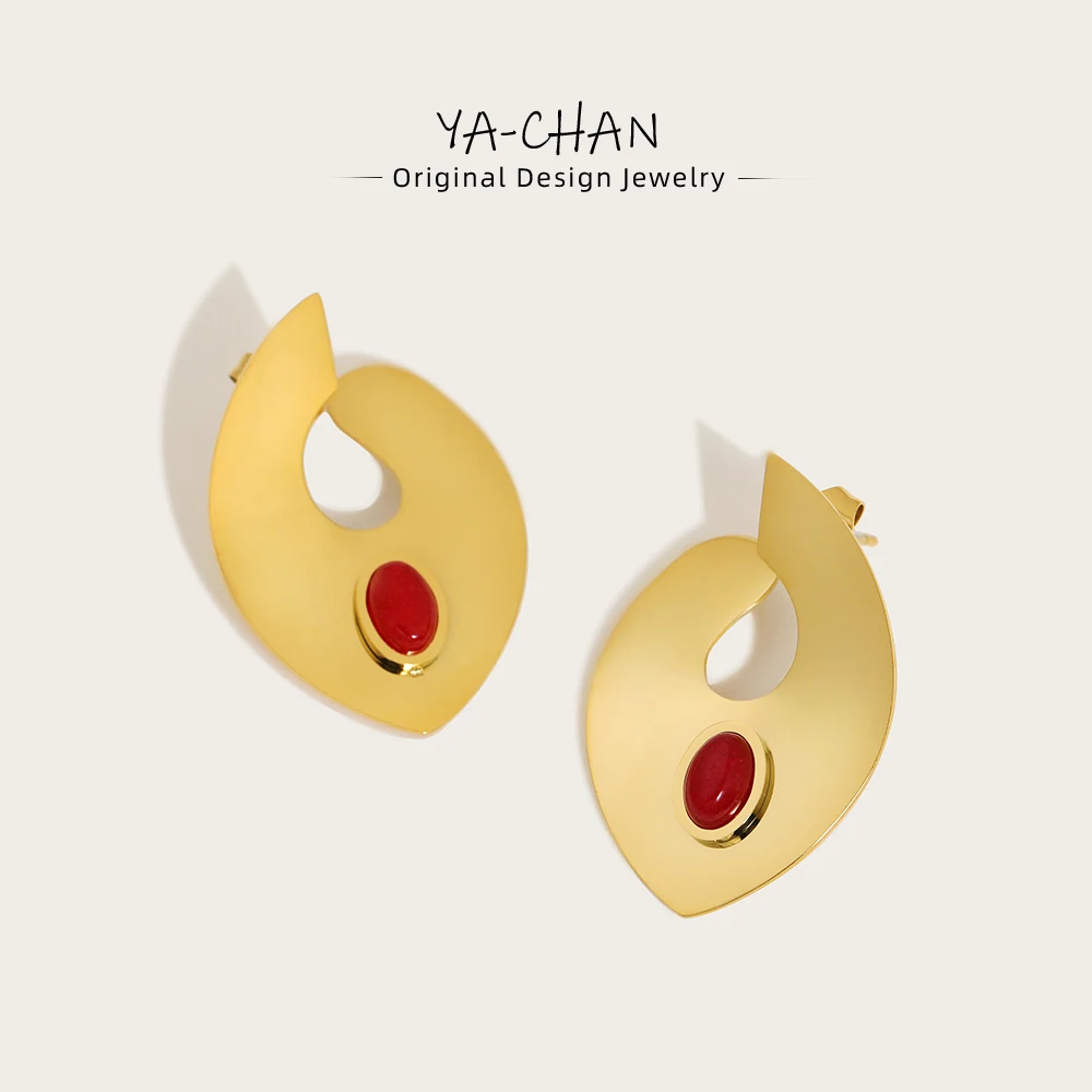 YACHAN Trendy Luxury Stainless Steel Earrings for Women Red Stone Piercing Earring Designer Aesthetic Jewelry
YACHAN Trendy Luxury Stainless Steel Earrings for Women Red Stone Piercing Earring Designer Aesthetic Jewelry