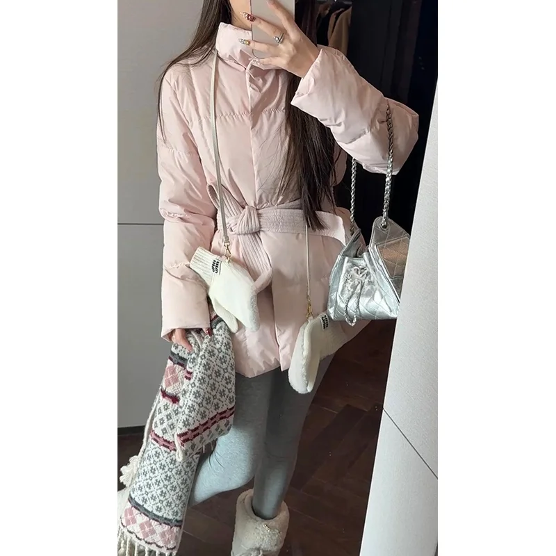 Mimius Women's Faion down Jaet Stand Collar Waist-Cinching Winter Outerwear White Du Feather Casual Sle G275
Mimius Women's Faion down Jaet Stand Collar Waist-Cinching Winter Outerwear White Du Feather Casual Sle G275