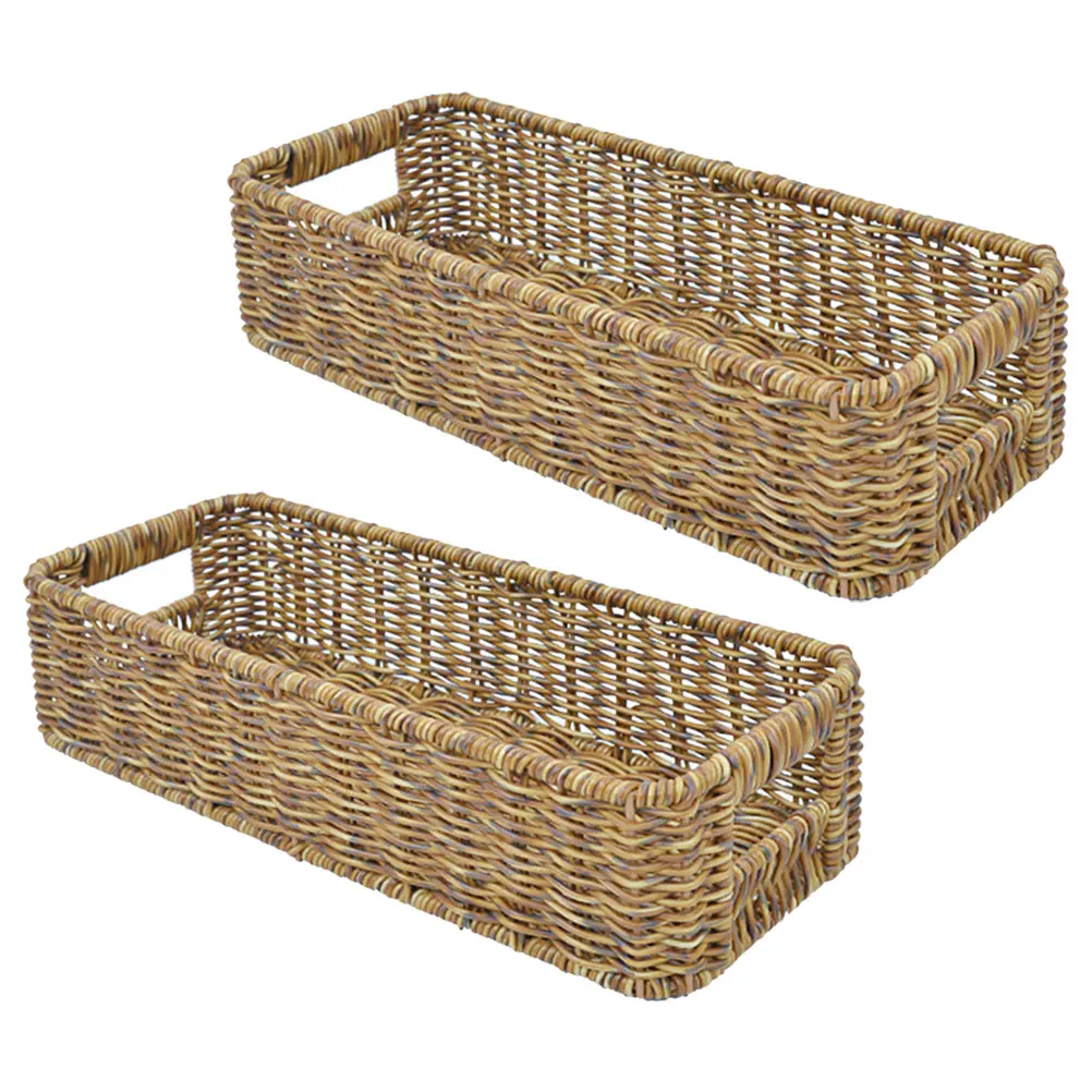 2pcs Rattan Baskets Storage Large Rectangular Woven Bathroom Bins Lightweight Strong Easy Clean Suitable Various Styles
2pcs Rattan Baskets Storage Large Rectangular Woven Bathroom Bins Lightweight Strong Easy Clean Suitable Various Styles