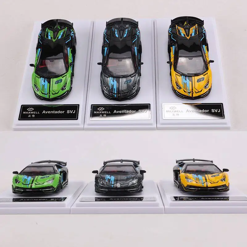 MAXWELL 1:64 Lamborghini SVJ Aventador Cast Iron Simulation Alloy Car Model, a gift for a friend, an adult collection piece.
MAXWELL 1:64 Lamborghini SVJ Aventador Cast Iron Simulation Alloy Car Model, a gift for a friend, an adult collection piece.