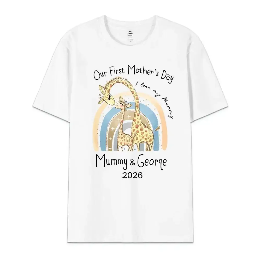 Custom Mom Mother Day Gifts T-Shirt Casual cartoon Our First Mother's Day Mom Baby Matching Name Date Design 100% Cotton Shirts
Custom Mom Mother Day Gifts T-Shirt Casual cartoon Our First Mother's Day Mom Baby Matching Name Date Design 100% Cotton Shirts
