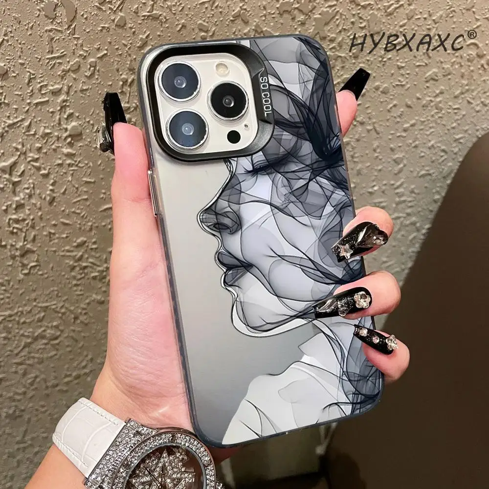 HYBXAXC Black Ink Smoke Woman Profile Color Silver Phone Case Smooth Cover For All iPhone Models Comfort Grip Daily Aesthetic
HYBXAXC Black Ink Smoke Woman Profile Color Silver Phone Case Smooth Cover For All iPhone Models Comfort Grip Daily Aesthetic