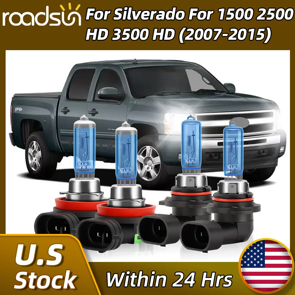 4 шт. для Silverado 1500 2500 HD 3500 HD (2007-2015) 9005 дальнего света + H11 сверхпроизводительные лампы ближнего света Combo Plug-n-Play
4 шт. для Silverado 1500 2500 HD 3500 HD (2007-2015) 9005 дальнего света + H11 сверхпроизводительные лампы ближнего света Combo Plug-n-Play