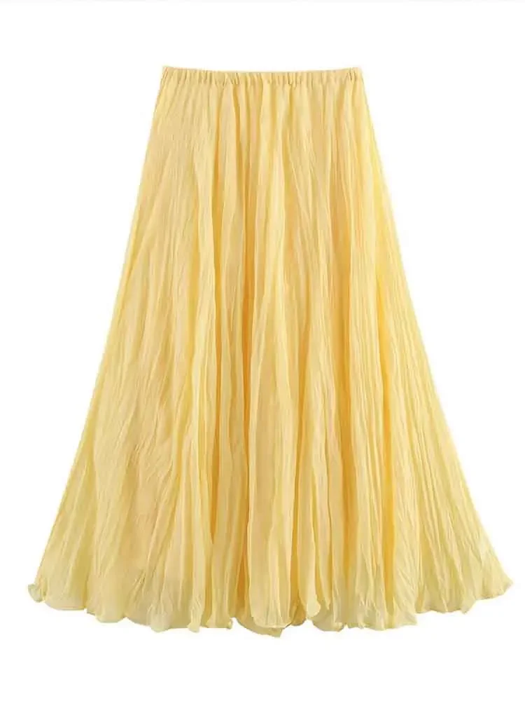 European style new women's clothing fashionable and versatile temperament solid color high waist slim pleated skirt
European style new women's clothing fashionable and versatile temperament solid color high waist slim pleated skirt