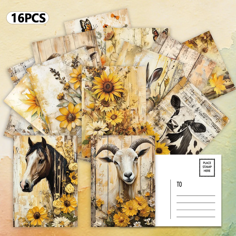16pcs, pastoral animal postcards, New Year gifts, Christmas gifts, living room decoration, bedroom decoration, high-quality card
16pcs, pastoral animal postcards, New Year gifts, Christmas gifts, living room decoration, bedroom decoration, high-quality card