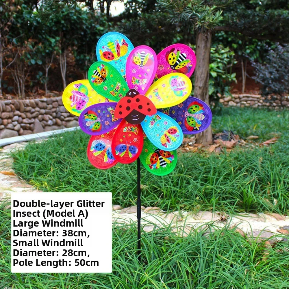 Multistyles Sparkly Insect Windmill Cartoon Single/Double Layered Colorful Children's Windmill PVC Traditional
Multistyles Sparkly Insect Windmill Cartoon Single/Double Layered Colorful Children's Windmill PVC Traditional