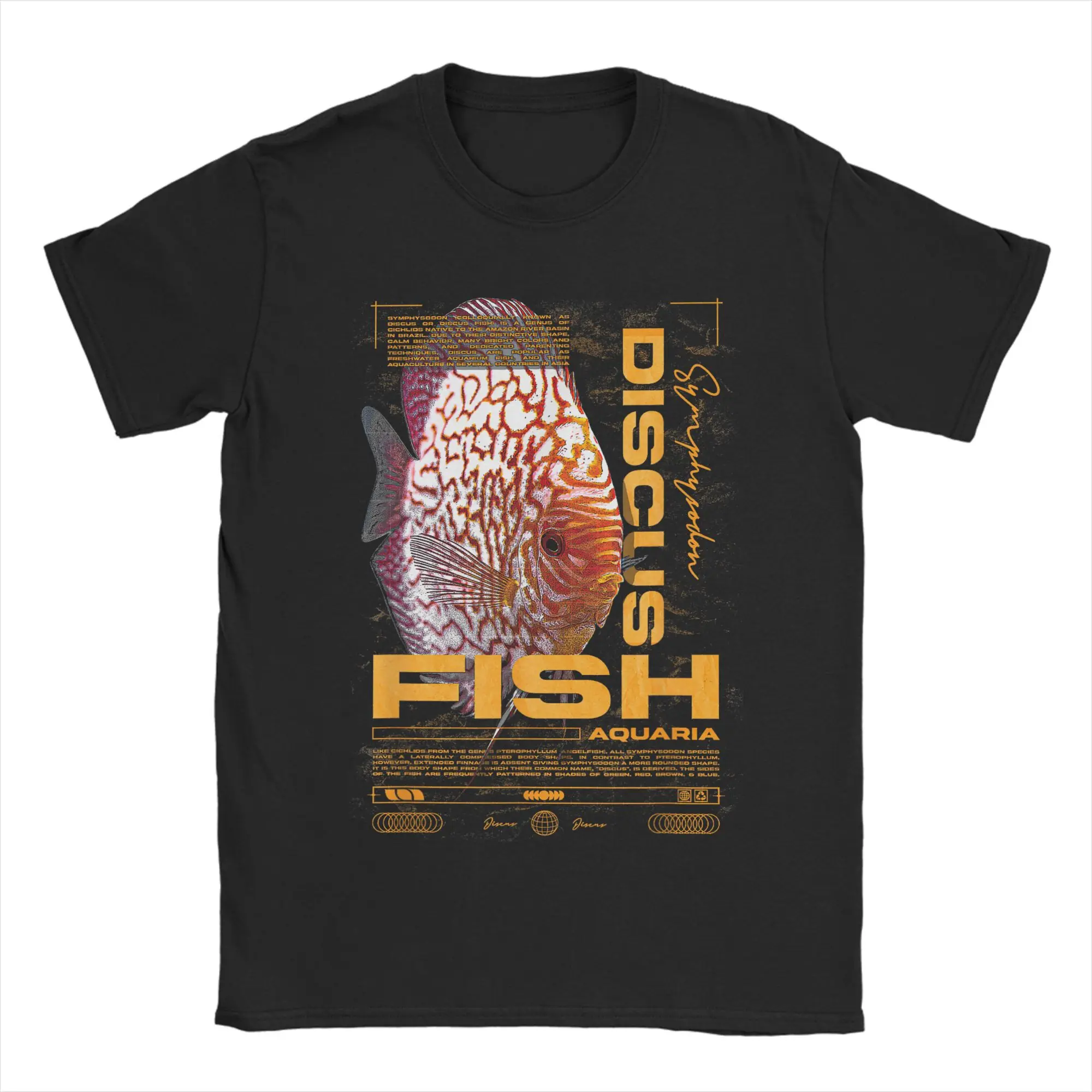 Мужские футболки Discus Tropical Fish Keeper, винтажная хлопковая футболка с коротким рукавом, милая футболка Aquaria с круглым воротником, топы, новое поступление
Мужские футболки Discus Tropical Fish Keeper, винтажная хлопковая футболка с коротким рукавом, милая футболка Aquaria с круглым воротником, топы, новое поступление