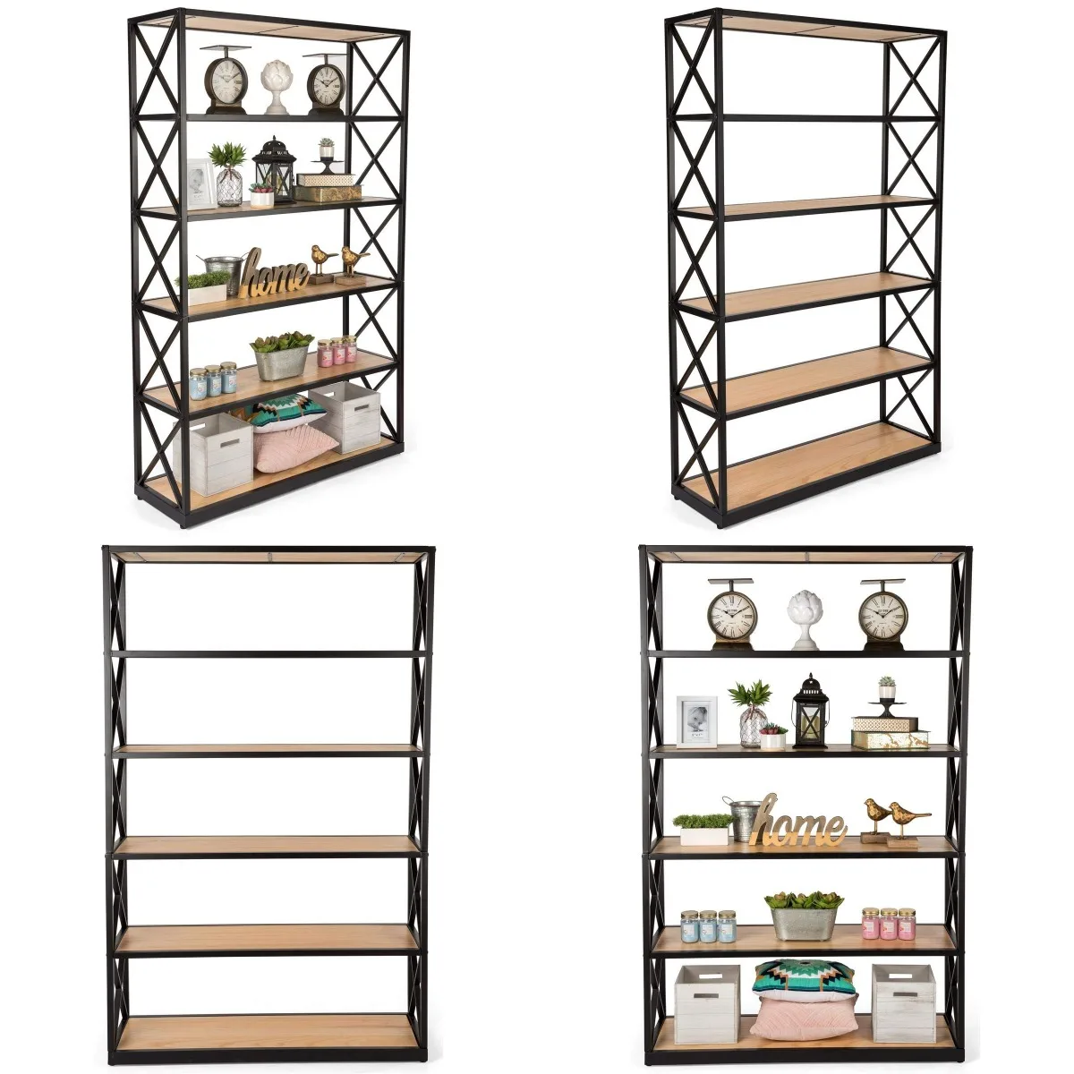 Wood & Steel Shelving Rustic Design Home Office Storage 6-Tier, Customized
Wood & Steel Shelving Rustic Design Home Office Storage 6-Tier, Customized