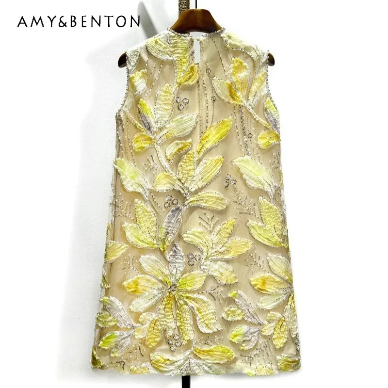 Summer New French Style Mesh Dress Heavy Industry 3D Floral Elegant Temperament Vestidos Women's Daily Party Dresses Y2k Clothes
Summer New French Style Mesh Dress Heavy Industry 3D Floral Elegant Temperament Vestidos Women's Daily Party Dresses Y2k Clothes
