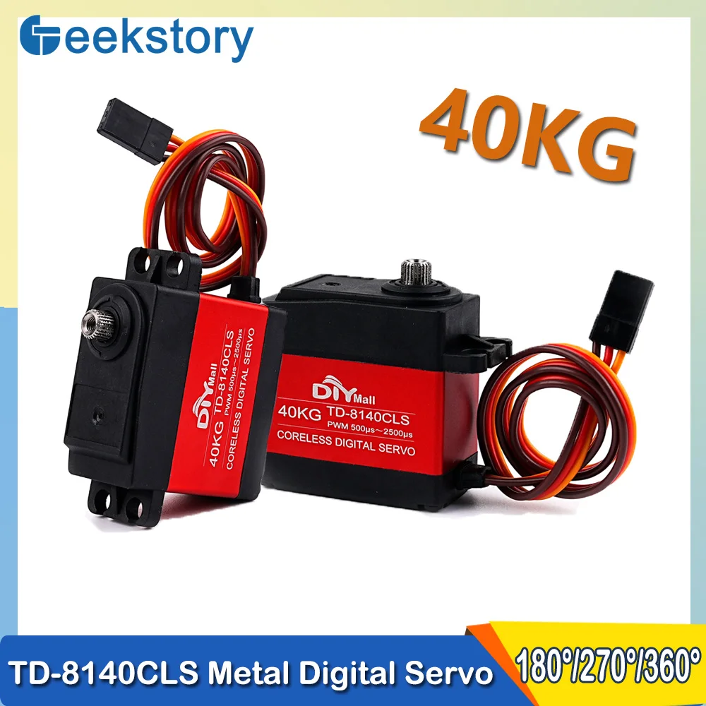 40 кг TD-8140CLS металлический цифровой сервопривод 180/270/360 градусов бессердечный двигатель с высоким крутящим моментом функция питания сервопривод DIY для модели роботов-автомобилей
40 кг TD-8140CLS металлический цифровой сервопривод 180/270/360 градусов бессердечный двигатель с высоким крутящим моментом функция питания сервопривод DIY для модели роботов-автомобилей