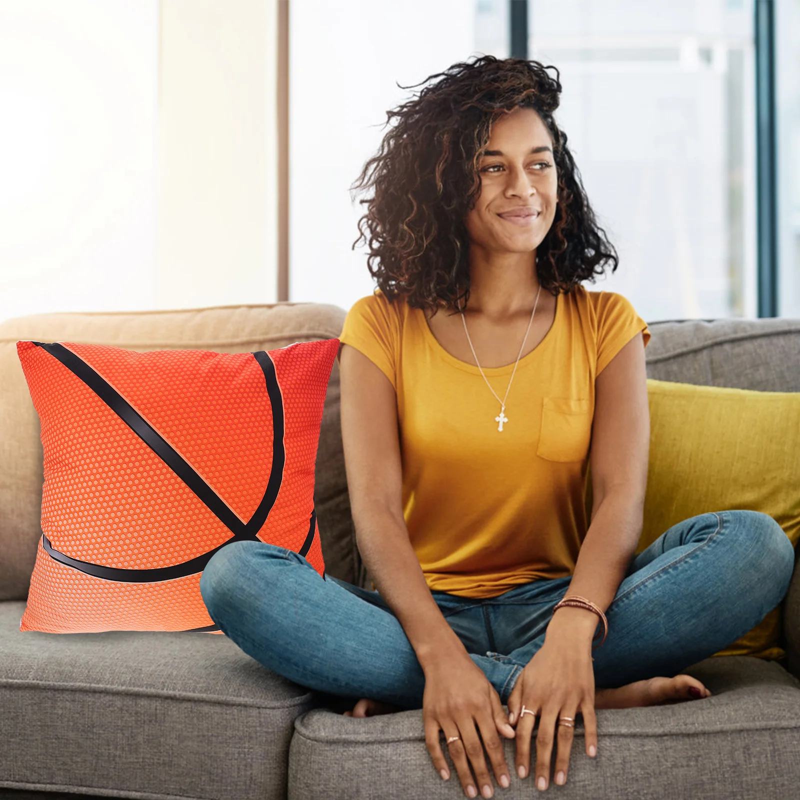 Basketball Pillowcase Decorative Cushion Cover Sports Ball Polyester Throw Sofa Pillows Lightweight
Basketball Pillowcase Decorative Cushion Cover Sports Ball Polyester Throw Sofa Pillows Lightweight