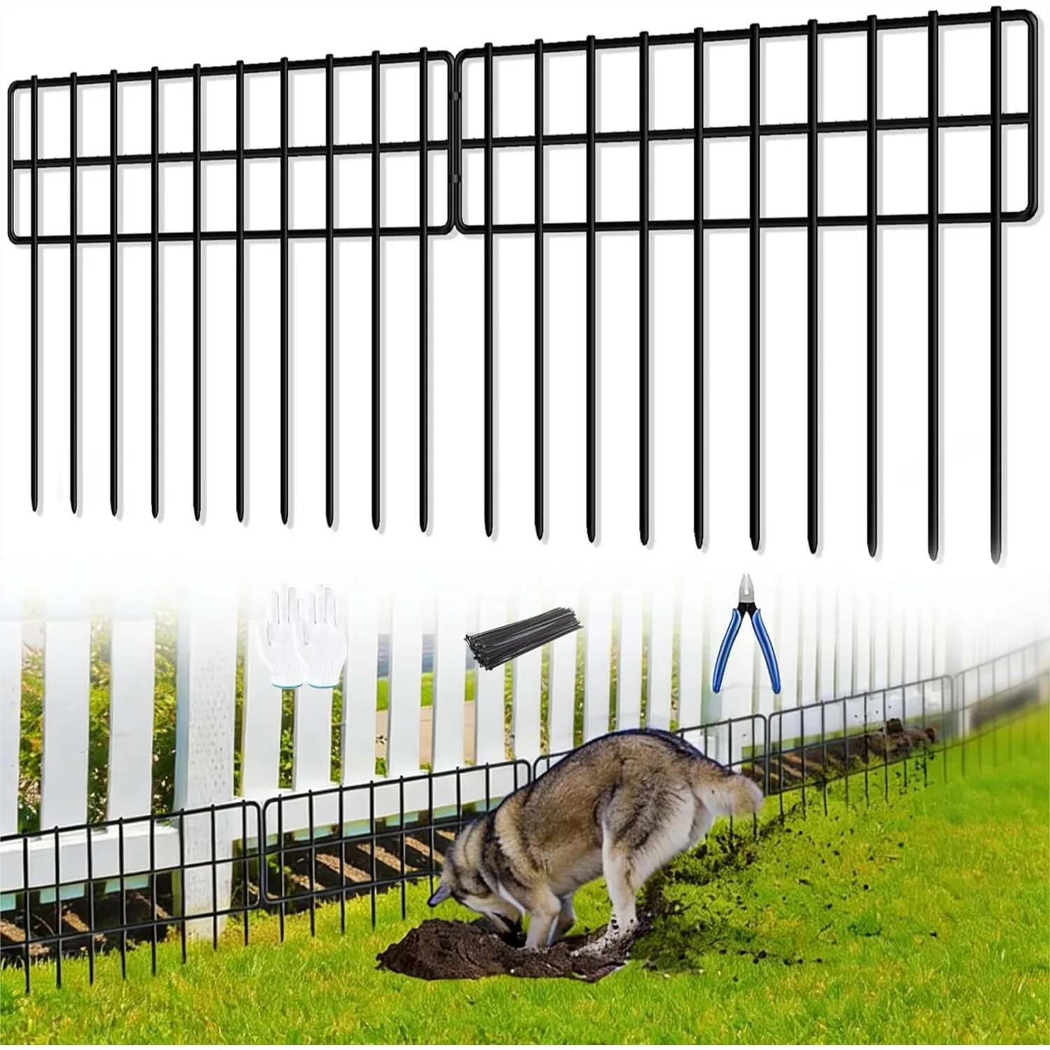 42.5ft Animal Barrier Fence, 30 Panels No Dig Garden Fence, Rustproof Metal Border for Rabbits & Dogs, Outdoor Yard Protection
42.5ft Animal Barrier Fence, 30 Panels No Dig Garden Fence, Rustproof Metal Border for Rabbits & Dogs, Outdoor Yard Protection