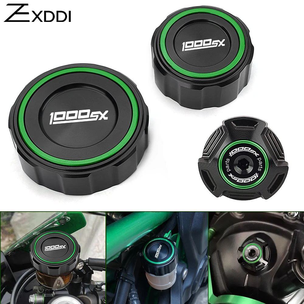 For KAWASAKI Z1000SX Ninja1000SX Z ninja 1000SX 1000 SX Motorcycle Front Rear Brake Fluid Reservoir Cover Engine Oil Filler Cap
For KAWASAKI Z1000SX Ninja1000SX Z ninja 1000SX 1000 SX Motorcycle Front Rear Brake Fluid Reservoir Cover Engine Oil Filler Cap