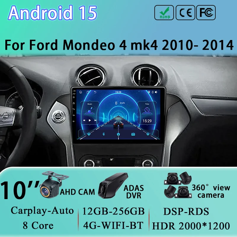Android Auto Car Radio For Ford Mondeo 4 mk4 2010-2013 2014 Multimedia Video Player Stereo GPS Navigation Head Unit No 2 din dvd
Android Auto Car Radio For Ford Mondeo 4 mk4 2010-2013 2014 Multimedia Video Player Stereo GPS Navigation Head Unit No 2 din dvd
