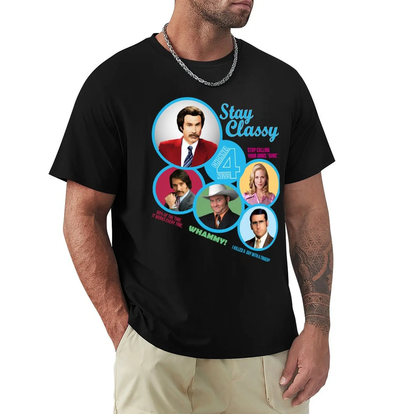 Anchorman Channel 4 News Team T-Shirt Work Wear Short Sleeve T-Shirt
Anchorman Channel 4 News Team T-Shirt Work Wear Short Sleeve T-Shirt