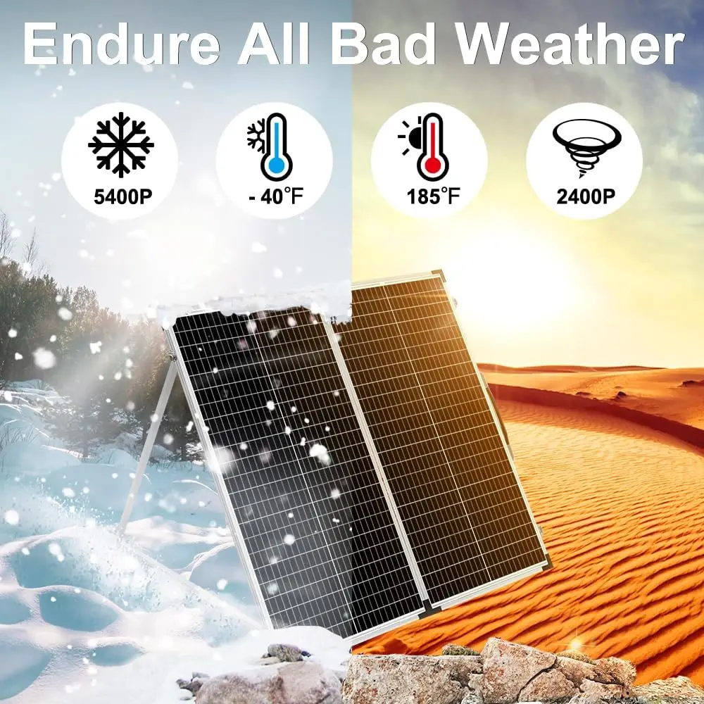 Portable Foldable 150W 18v Solar Suitcase Monocrystalline, Folding Solar Panel Kit with Controller to Charge 12 Volts
Portable Foldable 150W 18v Solar Suitcase Monocrystalline, Folding Solar Panel Kit with Controller to Charge 12 Volts
