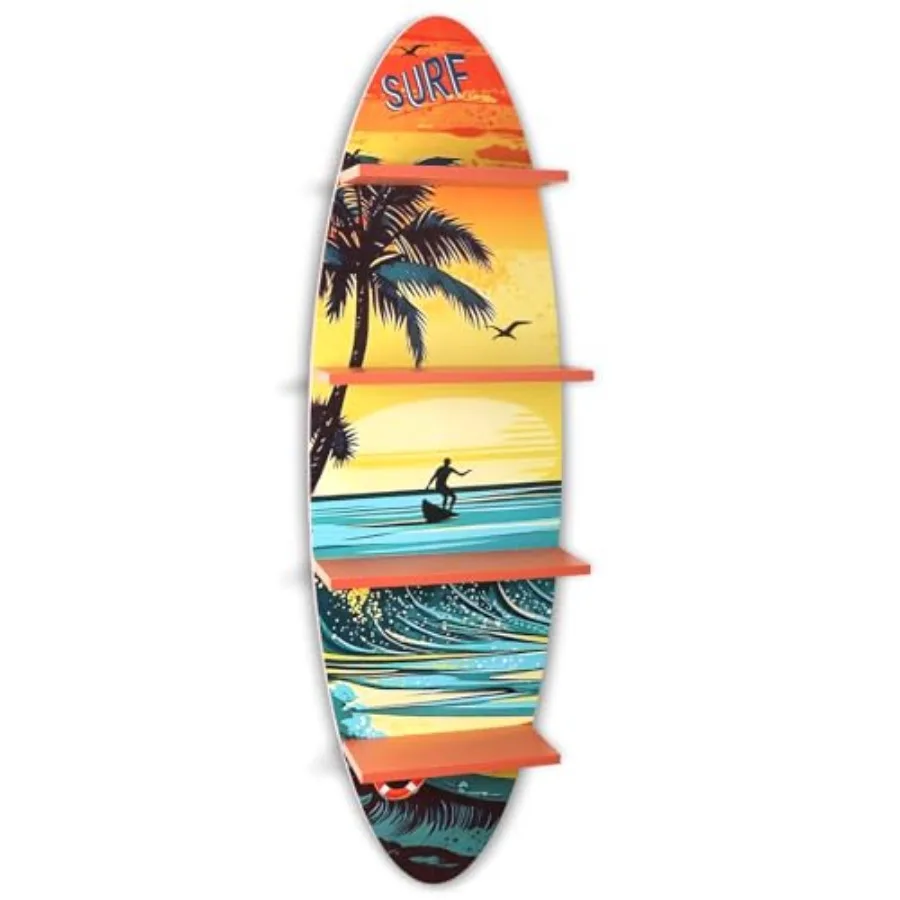 Creative Surfboard Wall Shelf for Wall Decor and Storage, Vertical Floating Shelf, Decorative Beach Style Lack Wall Shelves
Creative Surfboard Wall Shelf for Wall Decor and Storage, Vertical Floating Shelf, Decorative Beach Style Lack Wall Shelves
