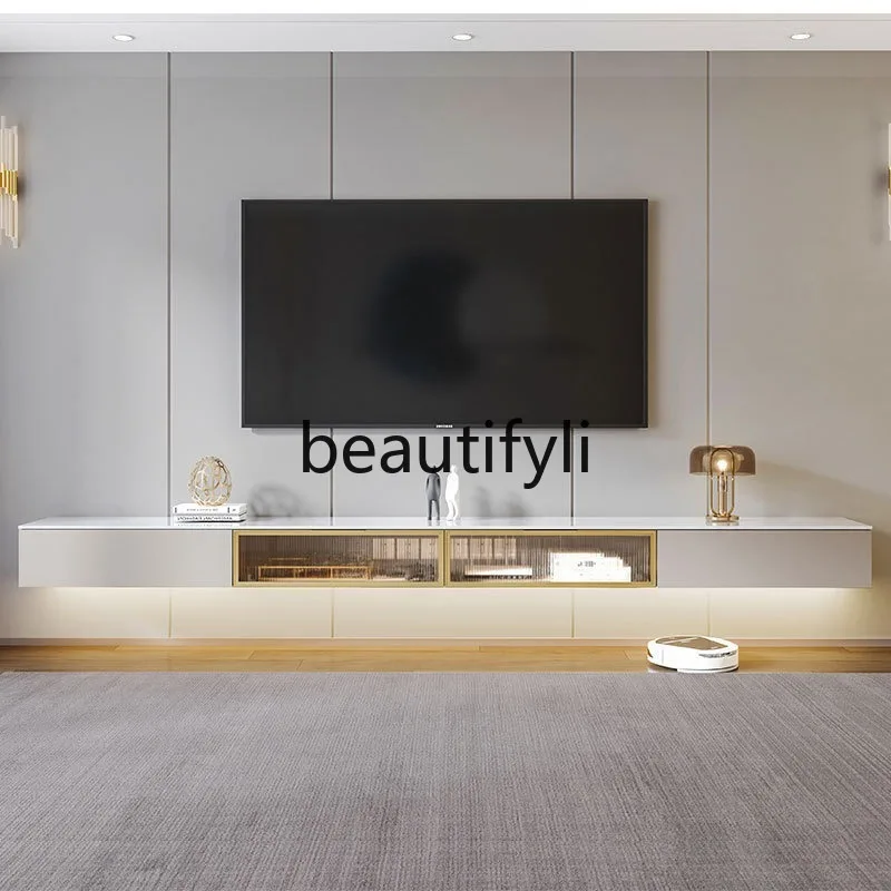 Suspended TV cabinet Coffee table combination Light luxury rock slab Living room Suspended TV cabinet
Suspended TV cabinet Coffee table combination Light luxury rock slab Living room Suspended TV cabinet