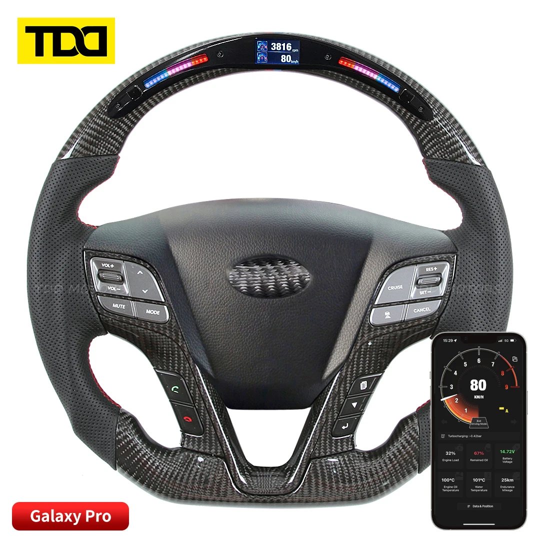 TDD Carbon Fiber Steering Wheel for Hyundai Sante Fe Customized Smart Galaxy pro LED Display
TDD Carbon Fiber Steering Wheel for Hyundai Sante Fe Customized Smart Galaxy pro LED Display