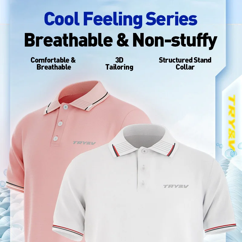 TRY&V POLO Summer Ice Silk Quick Dry Breathable Unisex Couple Wear Resistant Fade Resistant White Pink Fishing Shirt
TRY&V POLO Summer Ice Silk Quick Dry Breathable Unisex Couple Wear Resistant Fade Resistant White Pink Fishing Shirt