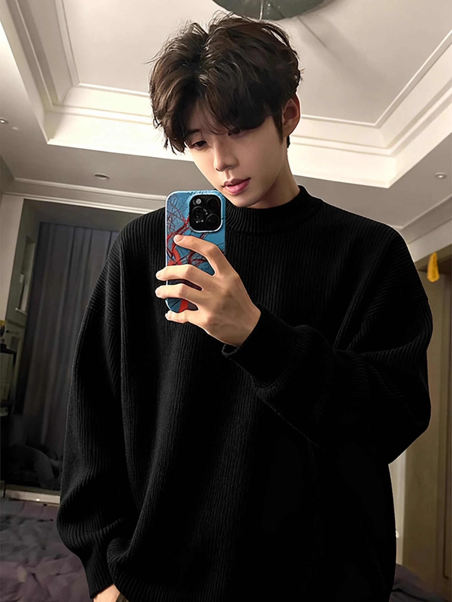 Мужской теплый трикотажный джемпер с круглым вырезом и начесом, базовый слой для зимы, уютная повседневная свободная одежда для дома и отдыха
Мужской теплый трикотажный джемпер с круглым вырезом и начесом, базовый слой для зимы, уютная повседневная свободная одежда для дома и отдыха