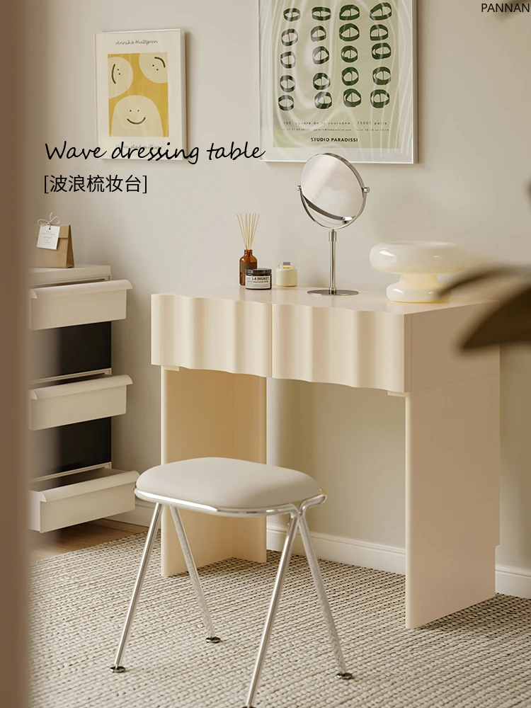 Cream style dressing table Modern simple bedroom Small minimalist dressing table French dressing table
Cream style dressing table Modern simple bedroom Small minimalist dressing table French dressing table